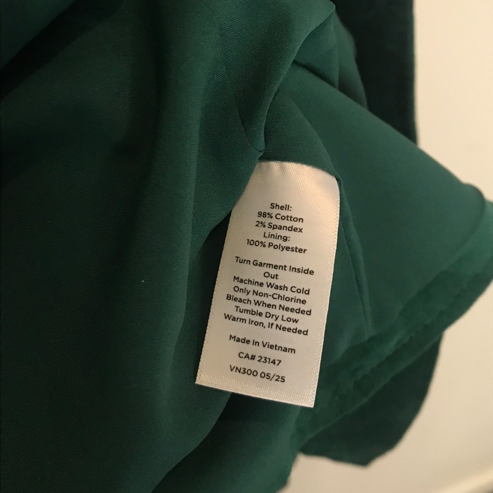 Talbots Emerald Green Velvet Four Button Blazer w/Lining Size 16 Luxury Jacket - Picture 10 of 10